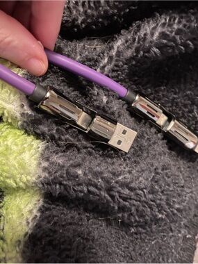 Purple USB-A to Micro USB Charging Cable - Durable Sync & Charge